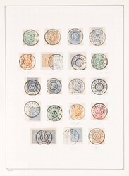 NEDERLAND GROOTRONDSTEMPELS, leuke selectie van vrijwel enkel 100% ...