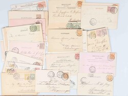 NEDERLAND GROOTRONDSTEMPELS OP POSTSTUKKEN, 55 poststukken met ...