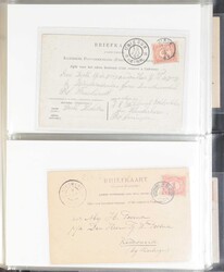 NEDERLAND STEMPELS, leuke verzameling van kleinrond- en ...