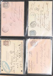 NEDERLAND GROOTRONDSTEMPELS, 182 kaarten met veelal 100% afdrukken op ...