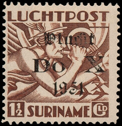 LP8f/LP14f, 10ct t/m 1½gld opdruk DO.X, opdrukafwijking 'zonder punt ...