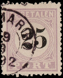 P5IV, 25ct lila en zwart type IV, gebruikt, pracht ex. (NVPH €275)