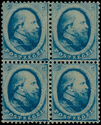 4AB4/6AB4, 5ct t/m 15ct Utrechtse druk, in ongebruikte blokken van ...