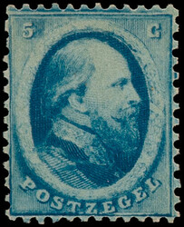 4BI, 5ct donkerblauw plaat I Haarlemse druk, postfris met volledige ...