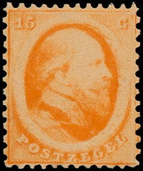 6B, 15ct geeloranje Haarlemse druk, postfris met volledige originele ...