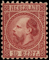 8IIB, 10ct karmijn Kt.10½:10¼ type II, ongebruikt vrijwel postfris ...