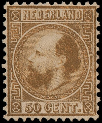 12IIA, 50ct goudkleur Kt.12¾:11¾ type II, ongebruikt zonder gom, ...
