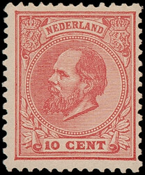 21H, 10ct rood Kt.12½:12 gr.g., postfris met volledige originele gom ...