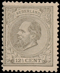 22H, 12½ct grijs Kt.12½:12 gr.g., postfris met volledige originele ...