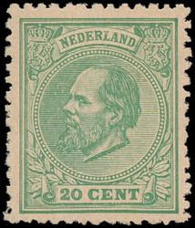 24K, 20ct groen Kt.12½ kl.g., postfris met volledige originele gom, ...