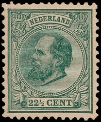 25H, 22½ct blauwgroen Kt.12½:12 gr.g., postfris met volledige ...