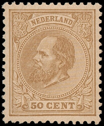 27L, 50ct geelbruin Kt.12½ gr.g., postfris met volledige originele ...