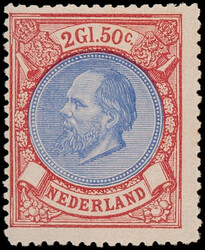 29, 2½gld rood en blauw, postfris met volledige originele gom waarin ...