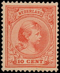 37c, 10ct steenrood, postfris, pracht ex. (NVPH €275)