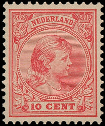 37d, 10ct roze, postfris, luxe ex., cert. NKD (NVPH €200+)