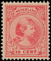 37d, 10ct roze, postfris, luxe ex. (NVPH €200)