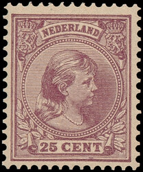 42d, 25ct lila, postfris, luxe ex., cert. NKD (NVPH €825)