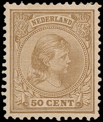 43c, 50ct (helder) zandkleur, ongebruikt vrijwel postfris, goed ...