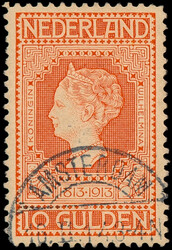 101, 10gld roodoranje op geel, gebruikt, pracht ex., cert. Muis (NVPH ...