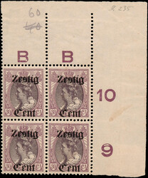 102/103, Hulpuitgifte 1919, in luxe postfrisse blokken van vier met ...