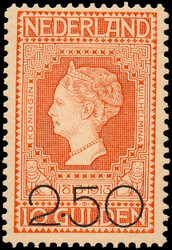 104/105, 2,50 op 10gld oranje (80+101), postfris, pracht ex. (NVPH ...