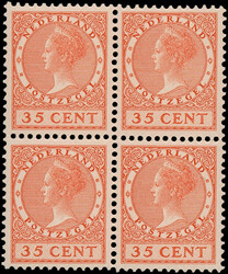 136/138, Tentoonstelling 1924, in postfrisse blokken van vier, pracht ...