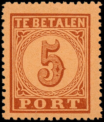 P1A/P2A, 5ct bruin op oranje en 10ct karmijn op blauw, postfris, ...