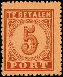 P1A/P2A, 5ct bruin op oranje en 10ct karmijn op blauw, postfris, ...