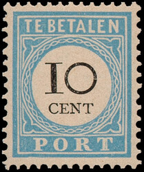 P7BI, 10ct lichtblauw Kt.12½:12 type I, postfris, pracht ex., cert ...