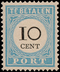 P7BIII, 10ct lichtblauw Kt.12½:12 type III, postfris, goed ...