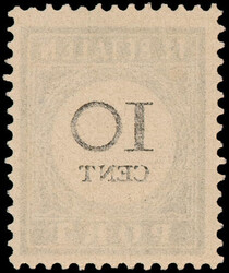 P22, 10ct donkerblauw, waarde cijfer en letters in zwart spiegeldruk, ...