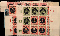 P65/P68, 4ct t/m 12½ct overdruk in zwart, 25 series in postfrisse ...