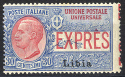 1915, 25c.+ 30 c., 2 valori, Sass. 1-2 Unif. E1-2 / 120,-