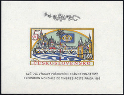 1962, Praga 1962, foglietto (Mi. Bl. 18 / Unif. BF18A / 100,-)