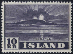 1948, Vulcano Hekla, 7 val. (Mi. 247-53 / 65,- Unif. 208-14 / 77,-)