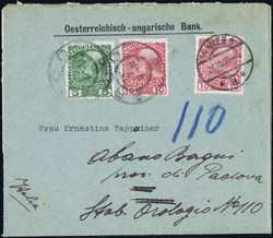 1908, Nachsendebrief von Wien 26.7.1909 nach Arco mit ANK 144 ...