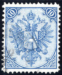 1879, Steindruck, 10 Kr. hellblau, LZ 12¾:12, geprüft Goller (Mi. ...