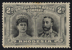 1910, 2 P grau/schwarz, Mi. 103 SG 126 / 55,-Automatically generated ...