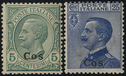 1912, Coo, 7 val. (U. + S. 1-7 / 300,-)