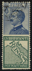 1924/25, 25 Reinach, difetti di dentellatura (U. PU7 - S. 7 / 130,-)