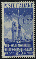 1950, Radiodiffusione, 2 valori, Sass. 623-624 / 130,-