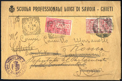 1904, "Rispedizione", lettera espresso da Chieti 19.3.1904 ...