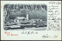 1899, "BRENNER in TIROL" Einkreisstempel in braun auf "Gruss von ...