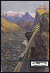 1925, "La Funicolare Virgolo presso Bolzano" Karte 25.9.25 nach ...