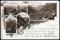 1894, "GOSSENSASS" Schraffenstempel auf "Gruss aus Gossensass" Karte ...
