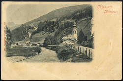 1901, "GRIES am BRENNER" Einringstempel auf zugehöriger Karte vom 22 ...