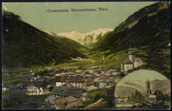 1899, "BRENNERBAD" Einringstempel auf "Gossensass Brennerbahn" Karte ...