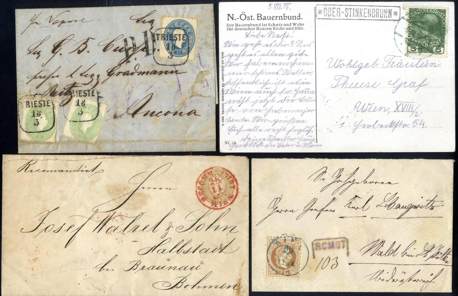 Lot 3516 - Lots and Collections collections and lots austrian areas -  Viennafil Auktionen Auction #69 Worldwide Mail Auction: Italy, Austria, Germany, Europe and Overseas