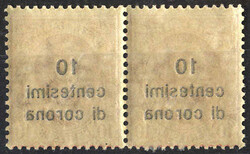 1921/22, Dalmazia, "Decalco", 10 C. su 10 C. rosa, coppia (S. 3f / ...