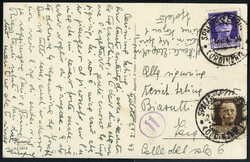 1943, Governo Badoglio, cartolina da Spalato 21.8.1943 affrancata con ...